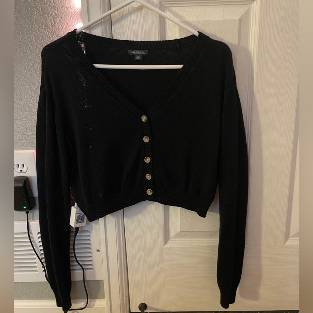 BLACK Target Cropped Sweater